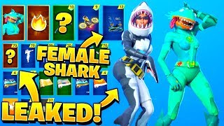 NEW Leaked amp Custom Fortnite Skins Chomp MS Female Moisty Merman [upl. by Gnut]