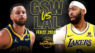 Golden State Warriors vs Los Angeles Lakers Full Game Highlights  Feb 22 2024  FreeDawkins [upl. by Lotte]