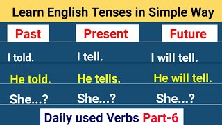 Learn Tenses in English with simple way  Learn Grammar Quick amp Easy  Part6 [upl. by Edrahc815]