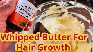 Simple Whipped Hair Butter Recipe Great for twistoutsamp braidouts [upl. by Ailene]