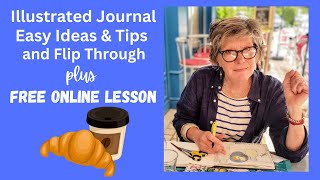 Easy Illustrated Journal Ideas in My Latest Flip Through  Free Preview Lesson [upl. by Maureen]