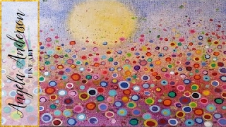 Floral Landscape Acrylic Painting Tutorial Yvonne Coomber Inspired  Free Lesson for All Ages [upl. by Gollin]