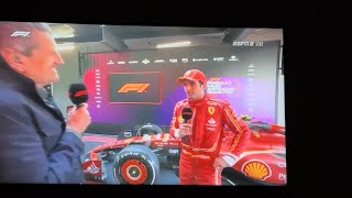 Guenther Steiner Back in F1 as a Commentator Post Race Interview With Carlos Sainz Australian GP [upl. by Kcyrred177]