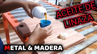 ACEITE DE LINAZA COMO Y DONDE USAR en LA CARPINTERIA [upl. by Meihar]