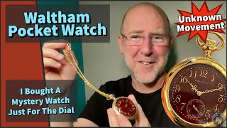 Mystery Watch❓— Unboxing RARE Red Guilloche Dial Waltham Pocket Watch — Is It Worth Anything [upl. by Ennylcaj]