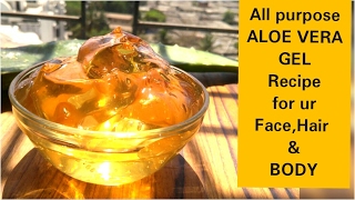 अपने घर पर ही ALOE VERA GEL जेल तैयार कीजिए Aloe Vera All Purpose GelAloe Vera Gel Dr Shalini [upl. by Zenas934]