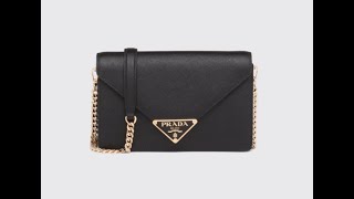 PRADA Saffiano leather shoulder bag 1BD318 NZV F0002 V CTO [upl. by Kara]