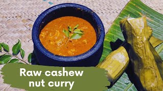 Raw cashew nut curry  ಹಳ್ಳಿ ಶೈಲಿಯ ಗೋಡಂಬಿ ಮಸಾಲ ಕರ್ರಿ  how to make Raw cashew nut masala curry [upl. by Neoma]