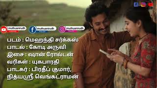 Kodi Aruvi Kottuthe  Song Lyrics in Tamil Seanrolden  Ranga Shweta Tripathi Mehandhi Circus [upl. by Keram]