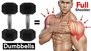 SHOULDER WORKOUT WITH DUMBBELLS AT HOME AND GYM [upl. by Rehpotsrhc]