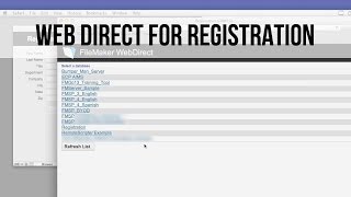 Using FileMaker 13 WebDirect for Registration or Creating a Survey [upl. by Mukund]