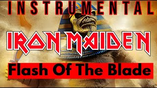 Iron Maiden  Flash Of The Blade  Instrumental  1984 ironmaiden instrumental backingtrack [upl. by Eirallih]