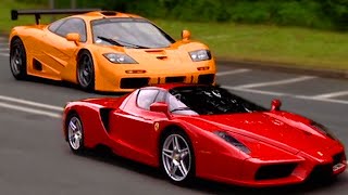 Ferrari Enzo vs McLaren F1  Fifth Gear [upl. by Amolap]