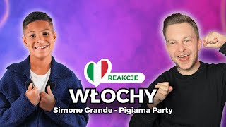 EUROWIZJA JUNIOR 2024 Z SOLIDNĄ RADIÓWKĄ Z WŁOCH 🇮🇹  Simone Grande  Pigiama Party  REAKCJE [upl. by Aokek]