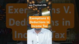 Exemptions V Deductions in Income TaxTaxable Incomeshorts incometaxtaxdeductions taxexemption [upl. by Nilcaj627]