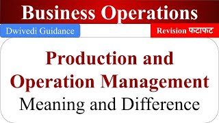 Chapter 1 Operations amp Productivity [upl. by Photina582]