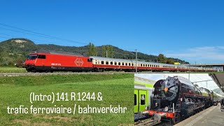 Intro Reise mit dem 141 R 1244 amp Bahnverkehr Hornussen Prattlen und Itingen [upl. by Kalli]