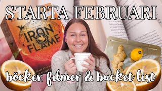 Hello februari 💕 Böcker filmer amp bucket list  recept på ingefärashot 🫚 romantisera vinter [upl. by Anitsud]