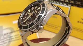 BREITLING SuperOcean 42 A17364 1500m Luxury Dive Wrist Watch Volcano Black [upl. by Nohsar]