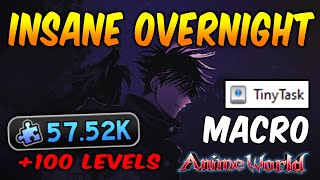 50k PUZZLES amp 100 LEVELS OVERNIGHT EASY TINYTASK Guide For Anime World Tower Defense [upl. by Eilrebma]