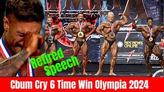 Cbum Cry after Win Olympia 2024 6th Time amp Emotional Speech  Ramon Dino Sad😔 Urs [upl. by Reiser]