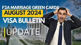 F2A Marriage Green Cards  August 2024 Visa Bulletin Update [upl. by Nidak]