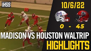 Houston Madison vs Houston Waltrip  2022 Week 7 Football Highlights [upl. by Pippas]