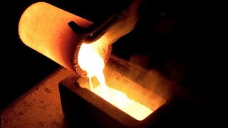 Best Electric Smelting Furnace Pouring Bars of Gold amp Copper [upl. by Esetal]