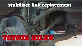 How to replace stabilizer link Toyota hilux [upl. by Enilarac]