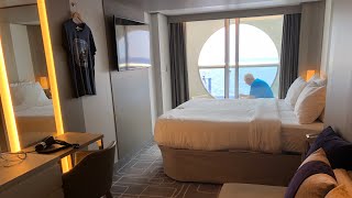 Celebrity Edge Deluxe Porthole View With Verandah Cabin 6111 TourDay 68 Trip Around The World [upl. by Hild]