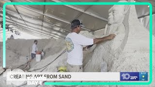 Artists transform sand into intricate art at Clearwaters Pier 60 Sugar Sand Festival [upl. by Ibrahim]