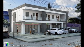 2 Storey Commercial and Residential Building Design [upl. by Litch]