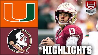 Miami Hurricanes vs Florida State Seminoles  Full Game Highlights [upl. by Karli]