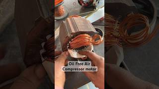 Oil free air compressor motor coil separator repair winding electical motor viral youtube [upl. by Kreager]