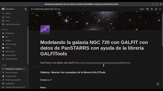 Tutorial I Modelando la galaxia NGC 720 con GALFITools [upl. by Bainbridge]