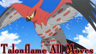 Talonflame All Attacks amp Moves Pokemon [upl. by Molloy]