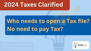 Who needs to open a Tax file No need to pay Tax [upl. by Ajssatsan639]