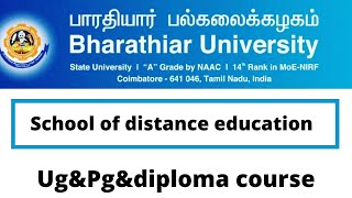 Bharathiar University school of education distance ug pgdiploma course [upl. by Henig]