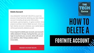 How To Delete Fortnite Account on mobile in 2024 [upl. by Annaili]