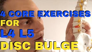 4 GREAT Core Strengthening Exercise For L4 L5 Disc Bulge L5 S1 Disc Bulge  Dr Walter Salubro [upl. by Gussie]