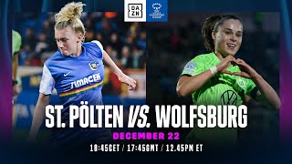 St Pölten vs Wolfsburg  UEFA Womens Champions League 202223 Matchday 6 Full Match [upl. by Eninahs702]