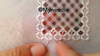 Filling stitchhardanger embroidery [upl. by Bent]