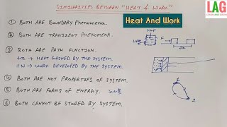 Heat And Work  Similarities [upl. by Anitac]