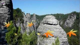 Bastei in der Sächsische Schweiz  im Elbesandsteingebirge [upl. by Aedni361]