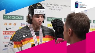 Moritz Seider nach dem Finale quotDas nehmen wir mit ins Grabquot  IIHF EishockeyWM  MAGENTA SPORT [upl. by Sabba]