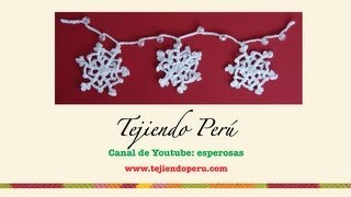 Copo de nieve tejido en crochet [upl. by Soilisav778]