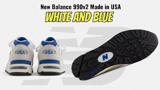 New Balance 990v2 Made in USA White and Blue [upl. by Anibla100]