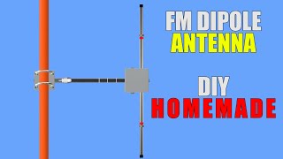 FM Radio Station Antenna DIPOLE For FM Transmitter DIY Design For Radio Station Broadcast homemade [upl. by Kato508]