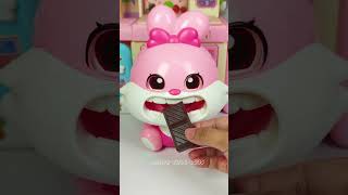 Satisfying with Unboxing amp Review Cute Pink Rabbit Set Toys Kitchen Brushing Teeth ASMR Videos [upl. by Mrots]