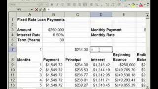 How to find Interest amp Principal payments on a Loan in Excel [upl. by Yht35]